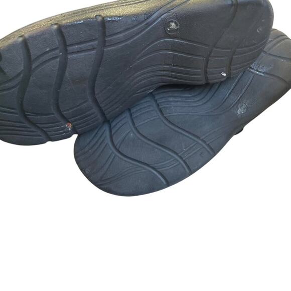 Black leather clogs with rubber size 10 - Picture 2 of 3